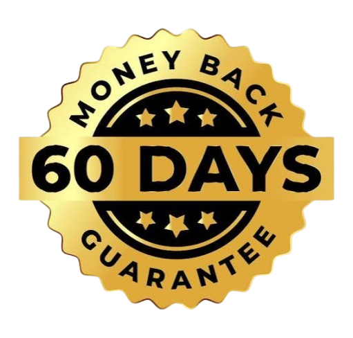 60-day money-back guarantee seal